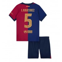 Barcelona Inigo Martinez #5 Heimtrikotsatz Kinder 2024-25 Kurzarm (+ Kurze Hosen)